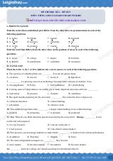Đề thi học kì 2 Tiếng Anh 11 iLearn Smart World - Đề số 5